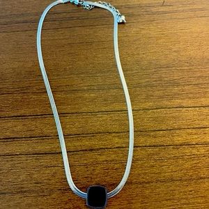 Sterling silver snake chain necklace with pendant